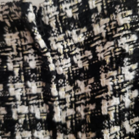H&M Black & White Tweed Boucle Mini Skirt size 14 - Picture 6 of 10